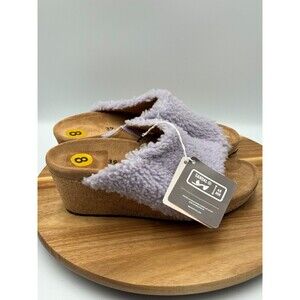 BIRKENSTOCK PAPILLIO Namica Teddy Purple Wedge Sandals Women’s Size EU 39/US 8